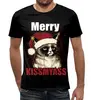 Заказать мужскую футболку в Москве. Футболка с полной запечаткой (мужская) Merry Christmas      от acidhouses - готовые дизайны и нанесение принтов.
