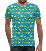 Заказать мужскую футболку в Москве. Футболка с полной запечаткой (мужская) Зеленые яблоки от T-shirt print  - готовые дизайны и нанесение принтов.