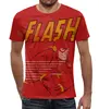 Заказать мужскую футболку в Москве. Футболка с полной запечаткой (мужская) Флэш (Flash) от printik - готовые дизайны и нанесение принтов.