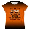 Заказать мужскую футболку в Москве. Футболка с полной запечаткой (мужская) Семен the Legend от Claymann - готовые дизайны и нанесение принтов.