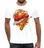 Заказать мужскую футболку в Москве. Футболка с полной запечаткой (мужская) Джаз апельсиновый.  от Zorgo-Art  - готовые дизайны и нанесение принтов.