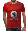 Заказать мужскую футболку в Москве. Футболка с полной запечаткой (мужская) FERRARI от Виктор Гришин - готовые дизайны и нанесение принтов.