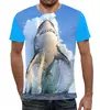 Заказать мужскую футболку в Москве. Футболка с полной запечаткой (мужская) акула от Maksim  - готовые дизайны и нанесение принтов.