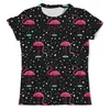 Заказать мужскую футболку в Москве. Футболка с полной запечаткой (мужская) Розовый фламинго (1) от T-shirt print  - готовые дизайны и нанесение принтов.