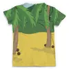Заказать мужскую футболку в Москве. Футболка с полной запечаткой (мужская) Красная панда на пляже от Mikel Blake - готовые дизайны и нанесение принтов.