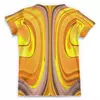 Заказать мужскую футболку в Москве. Футболка с полной запечаткой (мужская) Желтый струйчатый дизайн от Alexey Evsyunin - готовые дизайны и нанесение принтов.