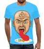 Заказать мужскую футболку в Москве. Футболка с полной запечаткой (мужская) Crazy «Snail» от Денис Миронов - готовые дизайны и нанесение принтов.