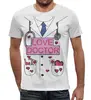 Заказать мужскую футболку в Москве. Футболка с полной запечаткой (мужская) Доктор-любовь от Romanova - готовые дизайны и нанесение принтов.