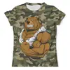 Заказать мужскую футболку в Москве. Футболка с полной запечаткой (мужская) Медведь качок  от T-shirt print  - готовые дизайны и нанесение принтов.