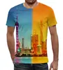 Заказать мужскую футболку в Москве. Футболка с полной запечаткой (мужская) Город в красках от THE_NISE  - готовые дизайны и нанесение принтов.