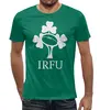 Заказать мужскую футболку в Москве. Футболка с полной запечаткой (мужская) Ирландия регби от rugby - готовые дизайны и нанесение принтов.