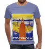Заказать мужскую футболку в Москве. Футболка с полной запечаткой (мужская) Стокгольм от acidhouses - готовые дизайны и нанесение принтов.