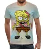 Заказать мужскую футболку в Москве. Футболка с полной запечаткой (мужская) SpongeDead от T-shirt print  - готовые дизайны и нанесение принтов.