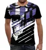Заказать мужскую футболку в Москве. Футболка с полной запечаткой (мужская) Череп Icon фиолетовый от Dartz  - готовые дизайны и нанесение принтов.