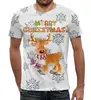 Заказать мужскую футболку в Москве. Футболка с полной запечаткой (мужская) Merry Christmas! от T-shirt print  - готовые дизайны и нанесение принтов.