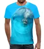 Заказать мужскую футболку в Москве. Футболка с полной запечаткой (мужская) дельфин от THE_NISE  - готовые дизайны и нанесение принтов.
