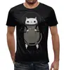 Заказать мужскую футболку в Москве. Футболка с полной запечаткой (мужская) Space cat от Илья Щеблецов - готовые дизайны и нанесение принтов.