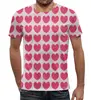 Заказать мужскую футболку в Москве. Футболка с полной запечаткой (мужская) Розовое сердце от THE_NISE  - готовые дизайны и нанесение принтов.