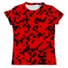 Заказать мужскую футболку в Москве. Футболка с полной запечаткой (мужская) Красные пиксели от THE_NISE  - готовые дизайны и нанесение принтов.