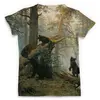 Заказать мужскую футболку в Москве. Футболка с полной запечаткой (мужская) Утро в сосновом лесу от Y L - готовые дизайны и нанесение принтов.