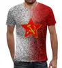Заказать мужскую футболку в Москве. Футболка с полной запечаткой (мужская) Серп и молот от THE_NISE  - готовые дизайны и нанесение принтов.