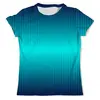 Заказать мужскую футболку в Москве. Футболка с полной запечаткой (мужская) Синие полосы от THE_NISE  - готовые дизайны и нанесение принтов.