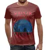 Заказать мужскую футболку в Москве. Футболка с полной запечаткой (мужская) Stranger Things      от T-shirt print  - готовые дизайны и нанесение принтов.