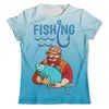 Заказать мужскую футболку в Москве. Футболка с полной запечаткой (мужская) Рыбалка   от T-shirt print  - готовые дизайны и нанесение принтов.