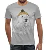 Заказать мужскую футболку в Москве. Футболка с полной запечаткой (мужская) Медведь от YellowCloverShop - готовые дизайны и нанесение принтов.