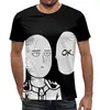 Заказать мужскую футболку в Москве. Футболка с полной запечаткой (мужская) Ванпанчмен от geekbox - готовые дизайны и нанесение принтов.