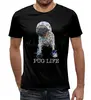 Заказать мужскую футболку в Москве. Футболка с полной запечаткой (мужская) Pug Life (1) от ПРИНТЫ ПЕЧАТЬ  - готовые дизайны и нанесение принтов.