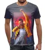 Заказать мужскую футболку в Москве. Футболка с полной запечаткой (мужская) Freddie Mercury_ от balden - готовые дизайны и нанесение принтов.