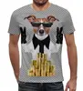 Заказать мужскую футболку в Москве. Футболка с полной запечаткой (мужская) Dog Bandits от balden - готовые дизайны и нанесение принтов.
