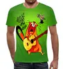 Заказать мужскую футболку в Москве. Футболка с полной запечаткой (мужская) Поющие гитары от T-shirt print  - готовые дизайны и нанесение принтов.