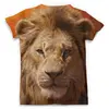 Заказать мужскую футболку в Москве. Футболка с полной запечаткой (мужская) Король Лев от skynatural - готовые дизайны и нанесение принтов.