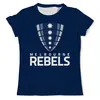 Заказать мужскую футболку в Москве. Футболка с полной запечаткой (мужская) Мельбурн Ребелс  от rugby - готовые дизайны и нанесение принтов.