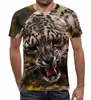 Заказать мужскую футболку в Москве. Футболка с полной запечаткой (мужская) Леопард от Violet - готовые дизайны и нанесение принтов.