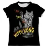 Заказать мужскую футболку в Москве. Футболка с полной запечаткой (мужская) Kitty Kong от T-shirt print  - готовые дизайны и нанесение принтов.