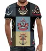 Заказать мужскую футболку в Москве. Футболка с полной запечаткой (мужская) моряк от THE_NISE  - готовые дизайны и нанесение принтов.