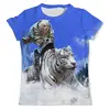 Заказать мужскую футболку в Москве. Футболка с полной запечаткой (мужская) Белый тигр  от ПРИНТЫ ПЕЧАТЬ  - готовые дизайны и нанесение принтов.