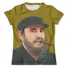 Заказать мужскую футболку в Москве. Футболка с полной запечаткой (мужская) Fidel Castro от balden - готовые дизайны и нанесение принтов.
