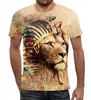 Заказать мужскую футболку в Москве. Футболка с полной запечаткой (мужская) ☥ Egypt Leo ☥ от balden - готовые дизайны и нанесение принтов.