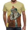 Заказать мужскую футболку в Москве. Футболка с полной запечаткой (мужская) Дед Мороз от weeert - готовые дизайны и нанесение принтов.