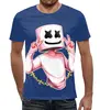 Заказать мужскую футболку в Москве. Футболка с полной запечаткой (мужская)  Marshmello            от T-shirt print  - готовые дизайны и нанесение принтов.