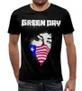 Заказать мужскую футболку в Москве. Футболка с полной запечаткой (мужская) Green Day от geekbox - готовые дизайны и нанесение принтов.
