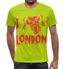 Заказать мужскую футболку в Москве. Футболка с полной запечаткой (мужская) Я люблю Лондон  от ПРИНТЫ ПЕЧАТЬ  - готовые дизайны и нанесение принтов.