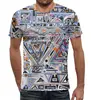 Заказать мужскую футболку в Москве. Футболка с полной запечаткой (мужская) Ташизм от Vadim Koval - готовые дизайны и нанесение принтов.