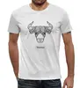 Заказать мужскую футболку в Москве. Футболка с полной запечаткой (мужская) Зодиак бык от THE_NISE  - готовые дизайны и нанесение принтов.