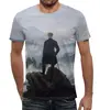Заказать мужскую футболку в Москве. Футболка с полной запечаткой (мужская) Странник над морем тумана от trend - готовые дизайны и нанесение принтов.
