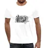 Заказать мужскую футболку в Москве. Футболка с полной запечаткой (мужская) Лебедь от THE_NISE  - готовые дизайны и нанесение принтов.